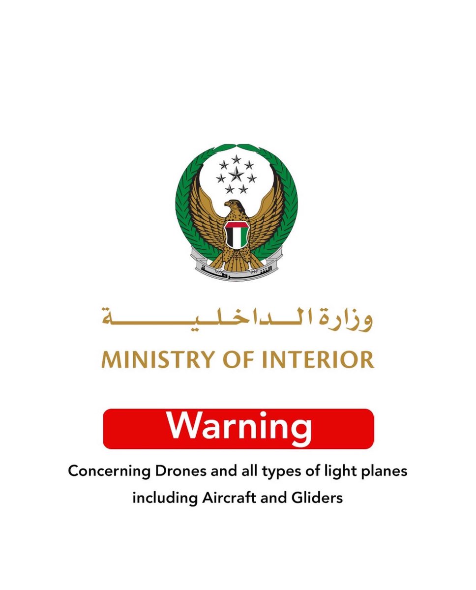 UAE MOI stops drone flying operations for owners, practitioners and enthusiasts  