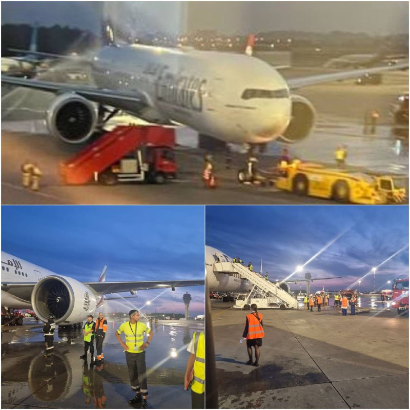 Emirates Boeing-777 caught fire at Pulkovo airport in St.Petersburg