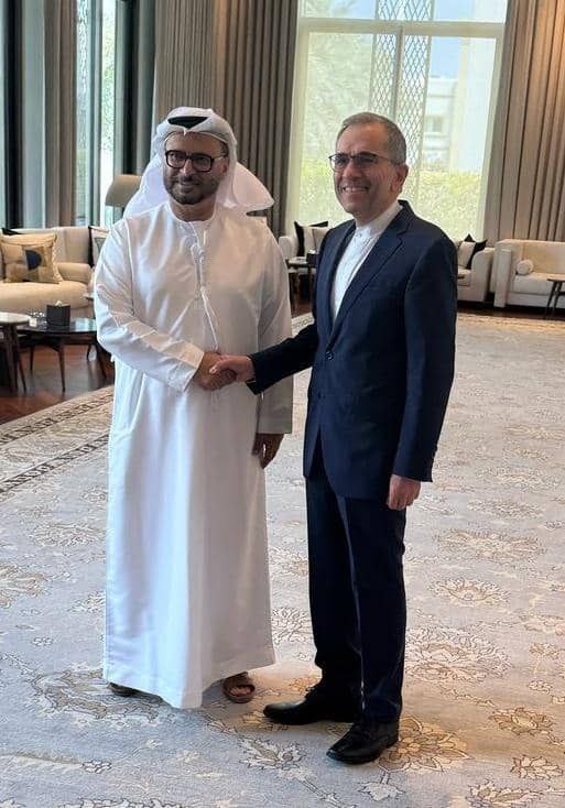 Iran’s Deputy Foreign Minister Majid Takht-Ravanchi met Diplomatic Adviser to UAE President Anwar Gargash in Abu Dhabi