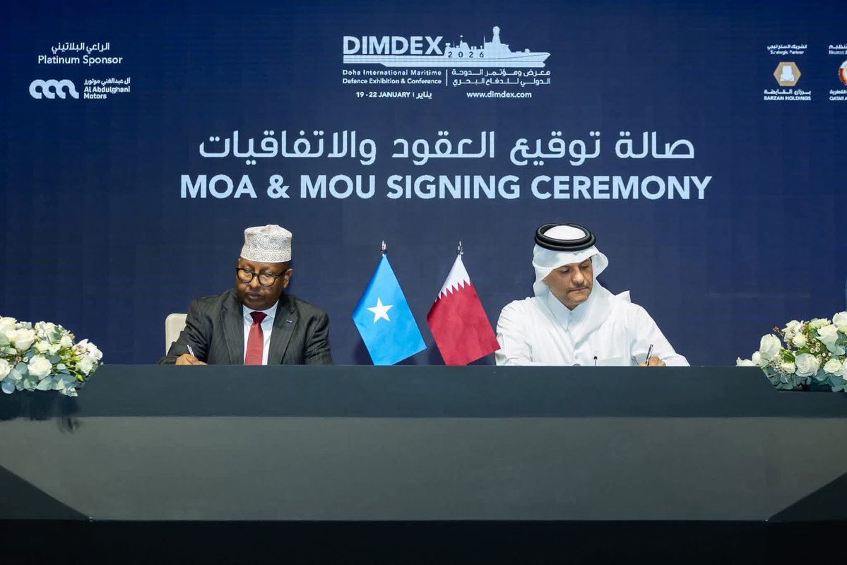 Somalia and Qatar have signed a defence cooperation agreement aimed at strengthening military ties and security coordination.   The move follows Mogadishu's decision to cancel its security and defence agreements with the UAE